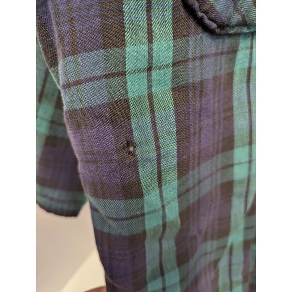 Vintage LL Bean 3/4 Sleeve Quilted Flannel Shirt Jacket Made In USA - Picture 5 of 11